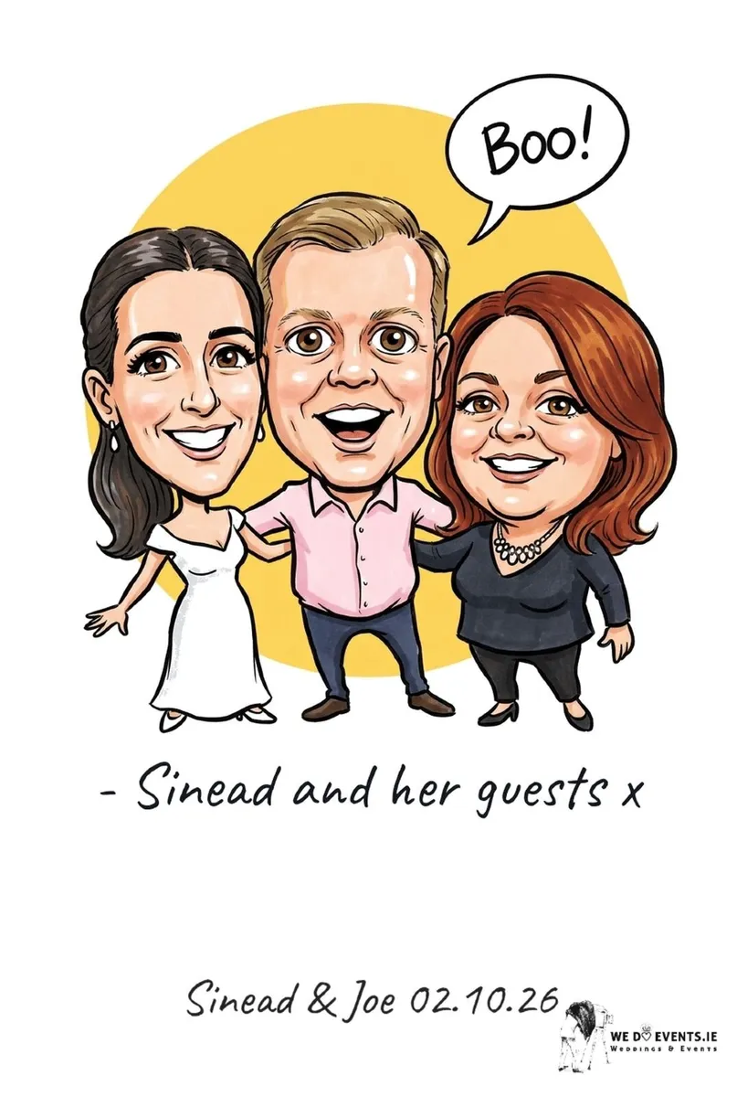 Craic-icatures Live Caricature Photo Booth Hire - Image 1