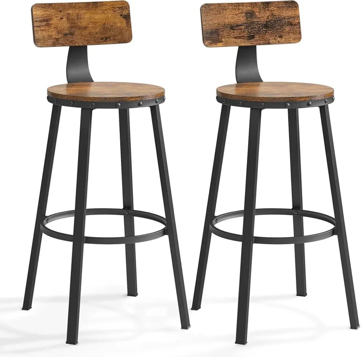 Bar Stools Set of 2, Kitchen Breakfast Bar Chairs, - Image 1