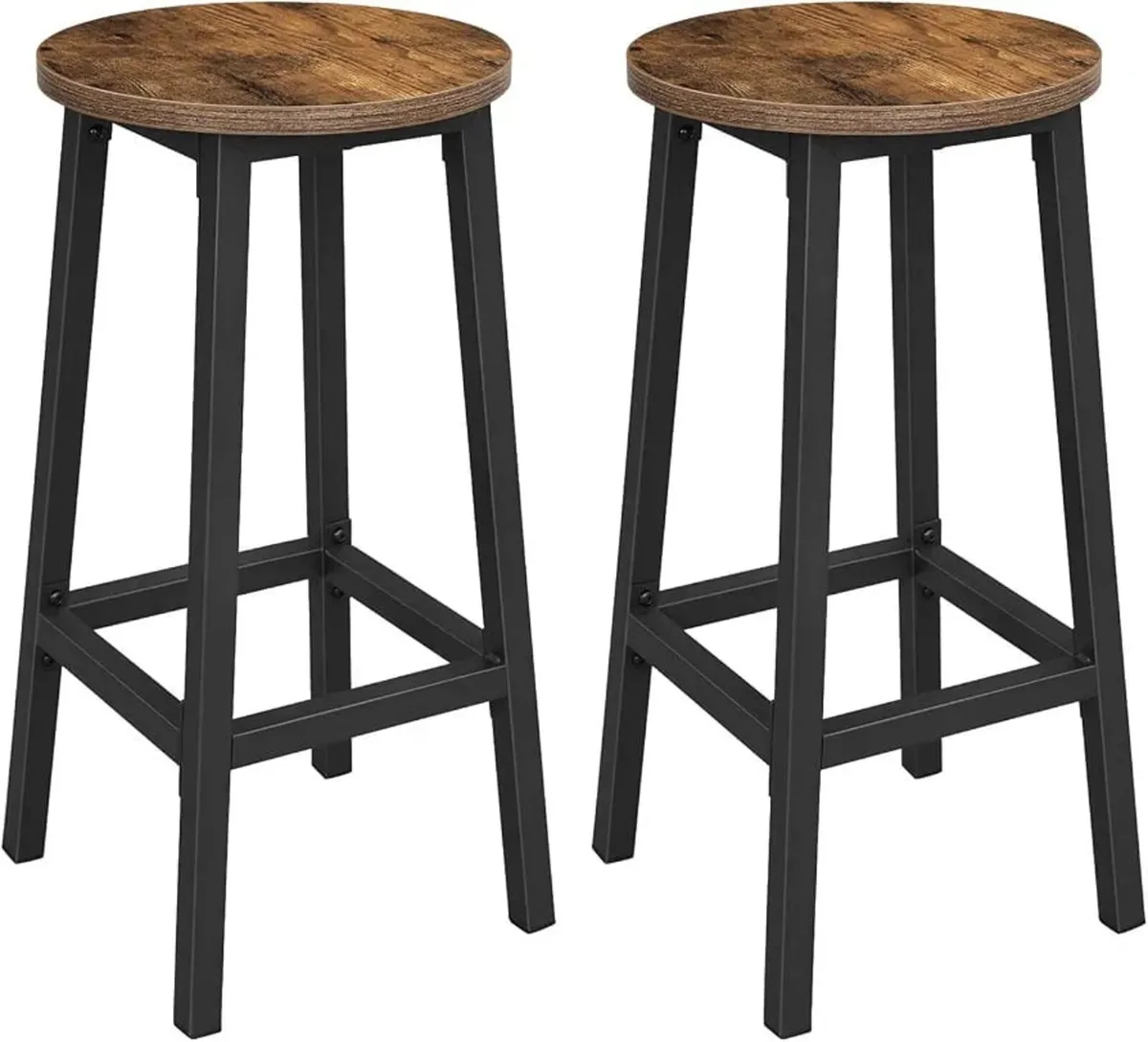 Bar Stools Set of 2, Round Metal Kitchen Stools
Sm - Image 1
