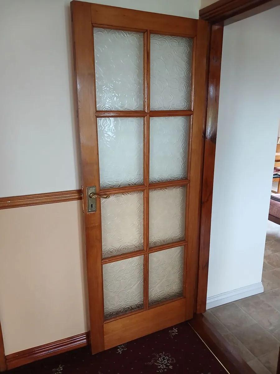 Solid pine glazed doors 80x32 x3 - Image 1