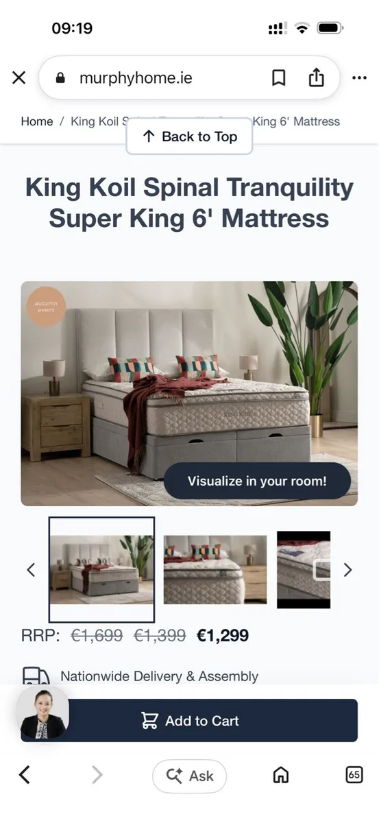 King Coil Spinal Tranquility 6ft mattress - Image 1