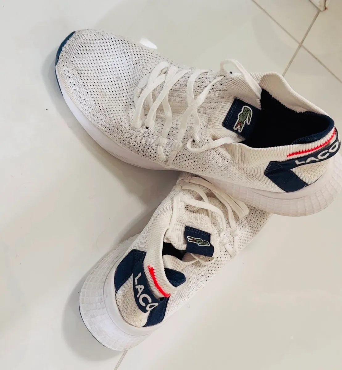 Mens sneakers Lacoste white shoes - Image 1