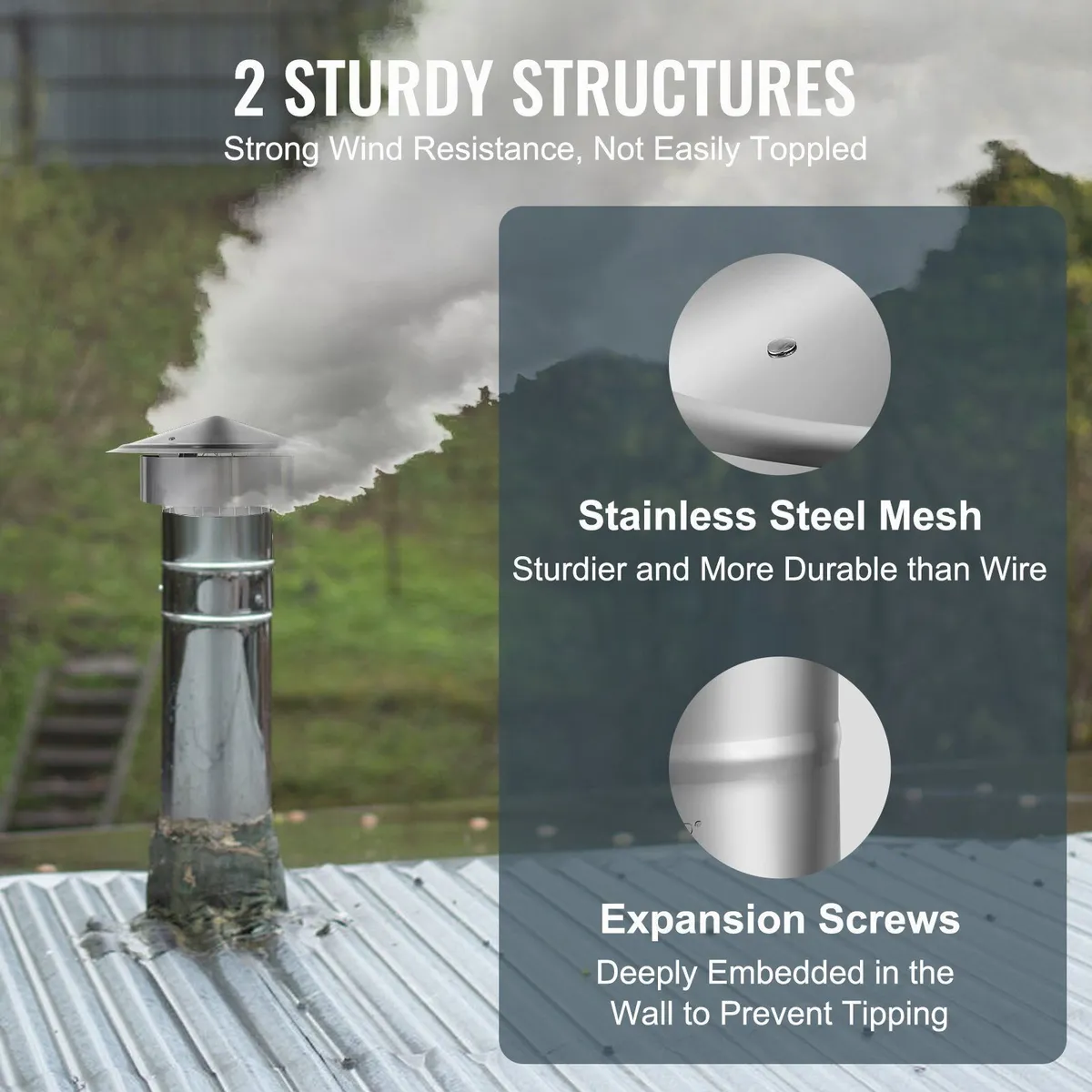 304 Stainless Steel Chimney Cap 152mm - Image 4