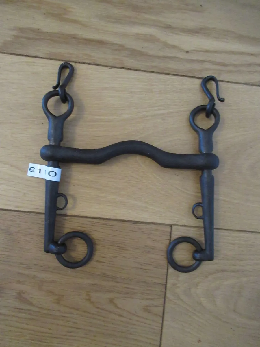 antique vintage HORSE BIT cottage fire wall pub - Image 4