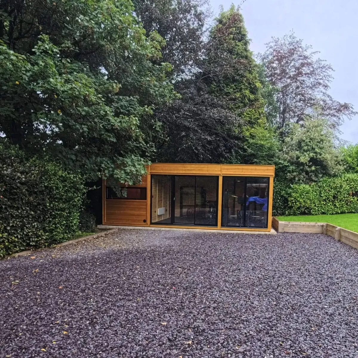 Outdoor Sauna Cube with Gym and Changing Room - Image 1
