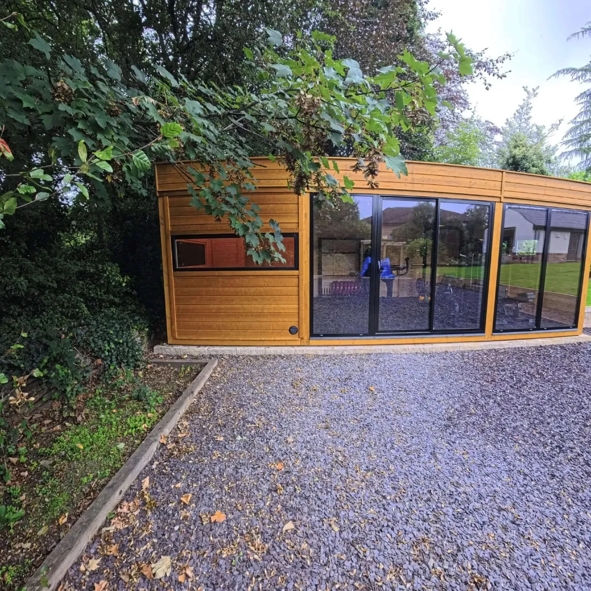 Outdoor Sauna Cube with Gym and Changing Room - Image 3