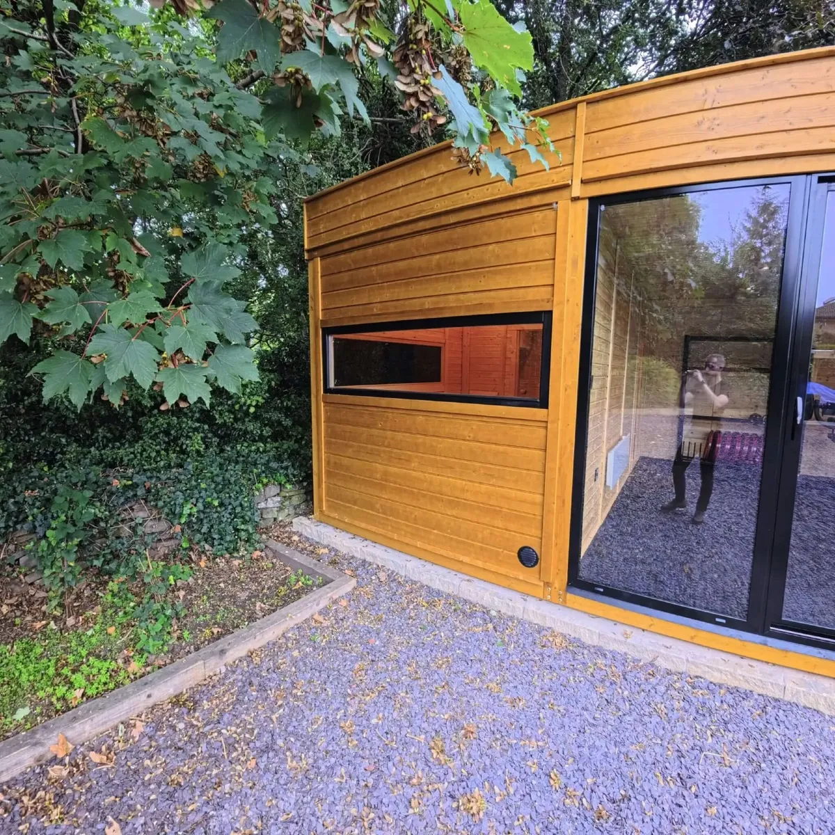 Outdoor Sauna Cube with Gym and Changing Room - Image 4