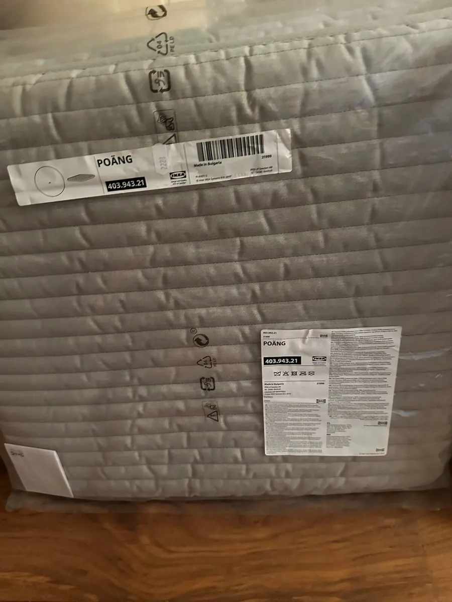 New unopened Ikea two footstools Poang birch - Image 4