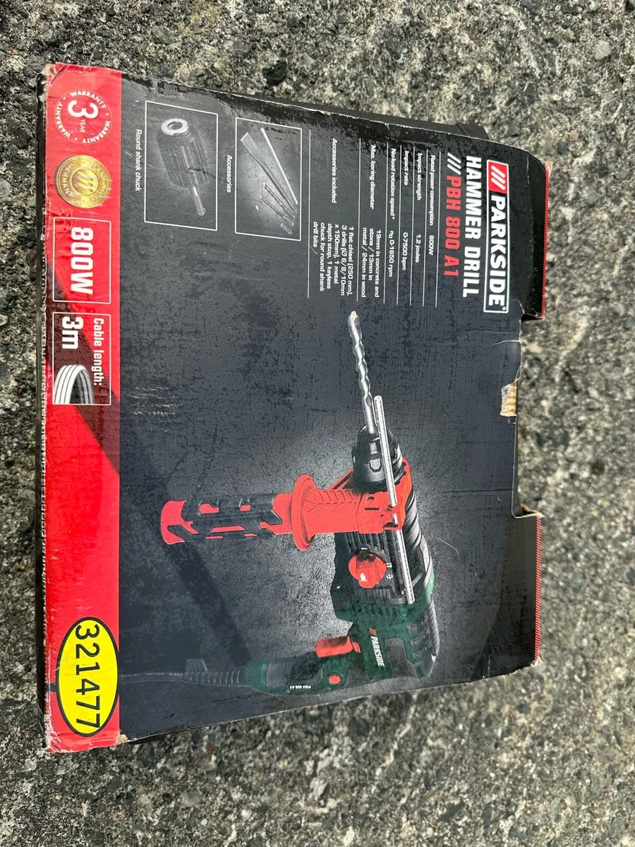 Parkside PBH 800 A1 SDS hammer drill – as new - Image 1