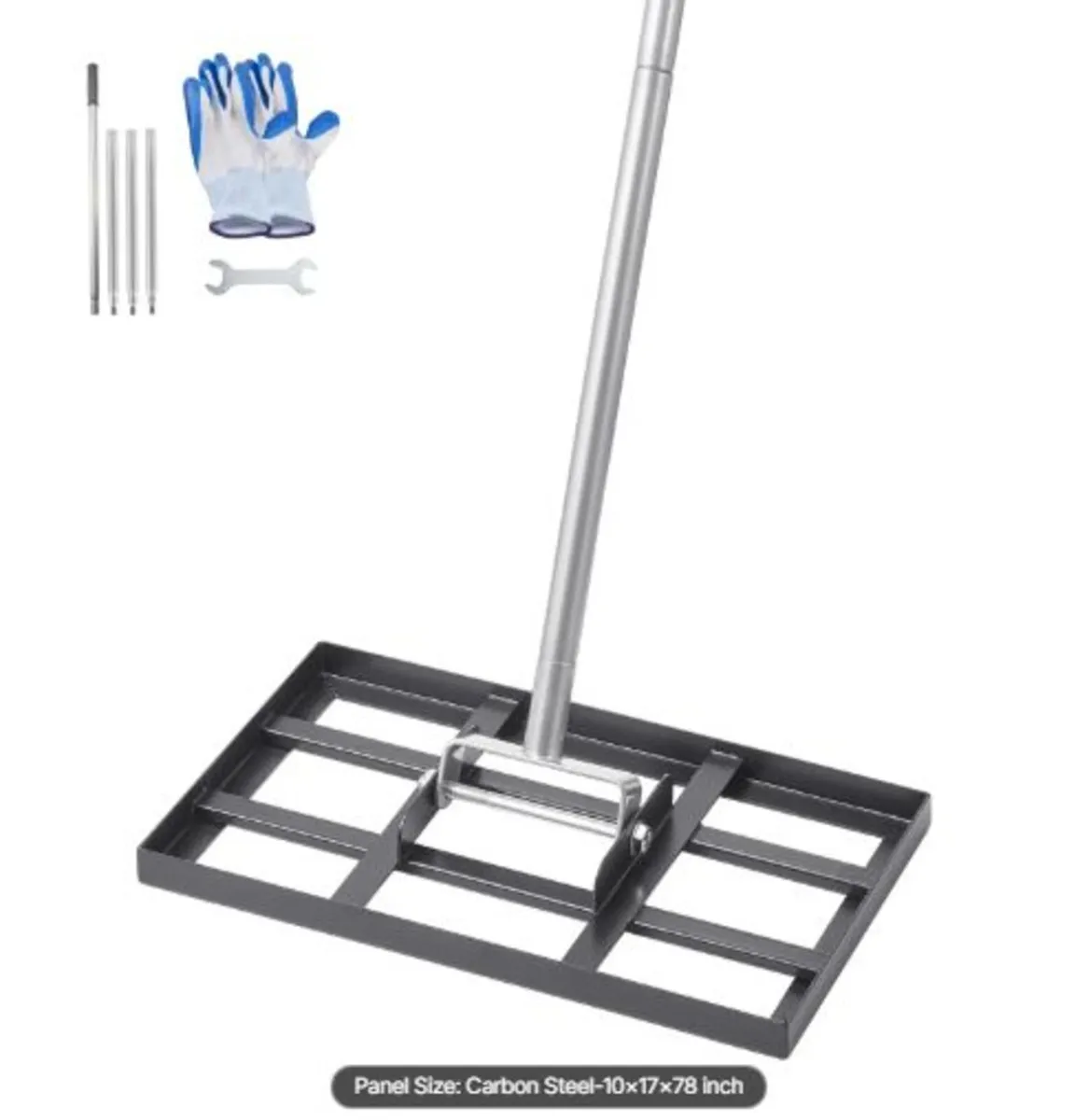 Lawn Leveling Rake, Lawn Leveler with 78 in Handle - Image 1