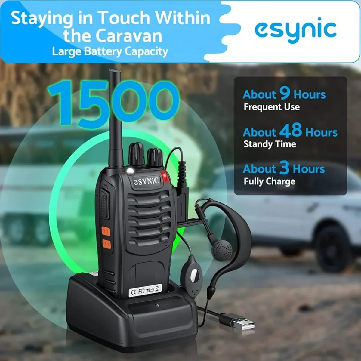 Professional Adults Walkie Talkies Set Rechargeabl - Image 2