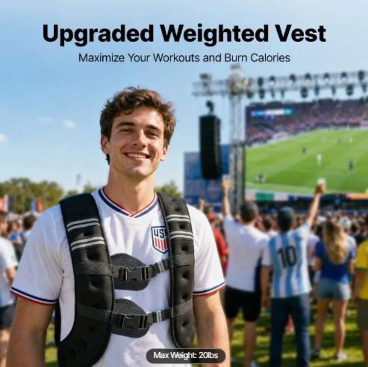 Weighted Vest, 20 lbs Weight Vest - Image 2