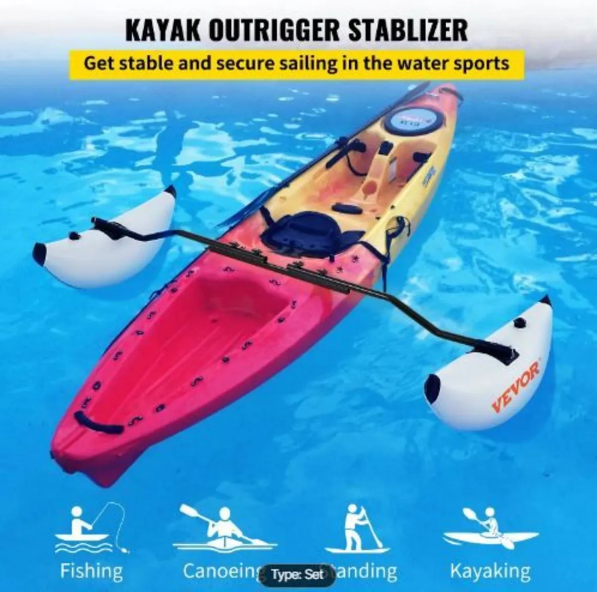 Kayak Outrigger Stabilizer, 2 PCS - Image 1