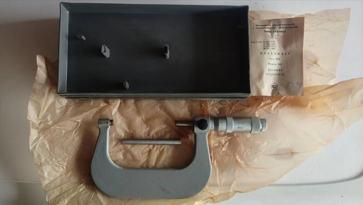USSR Micrometer MK 75-100mm (0.01mm) NOS - Image 1
