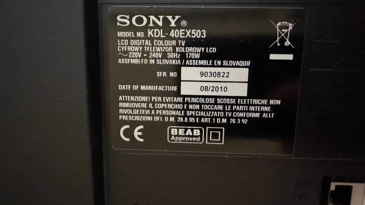 Sony Bravia 40" LCD TV - Image 2