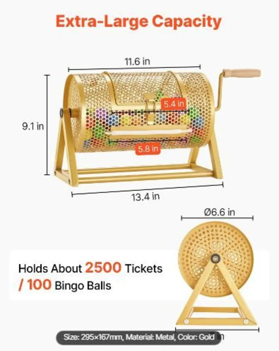 Raffle Ticket Spinner, 295 x 167 mm - Image 2