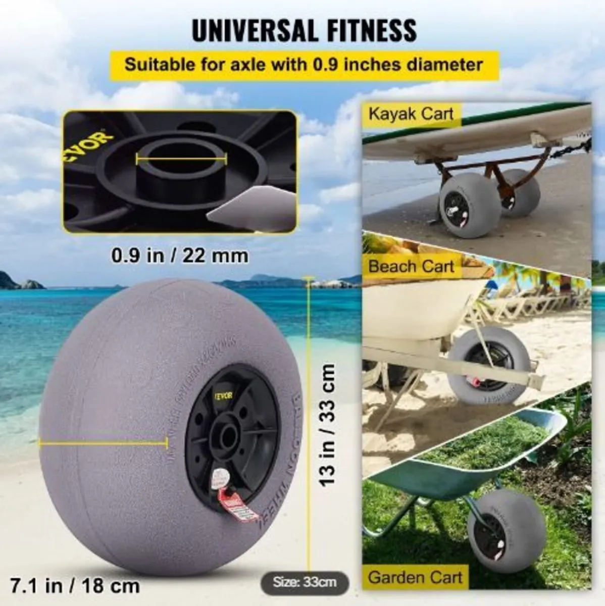 Beach Balloon Wheels, 33 cm Replacement - Image 1