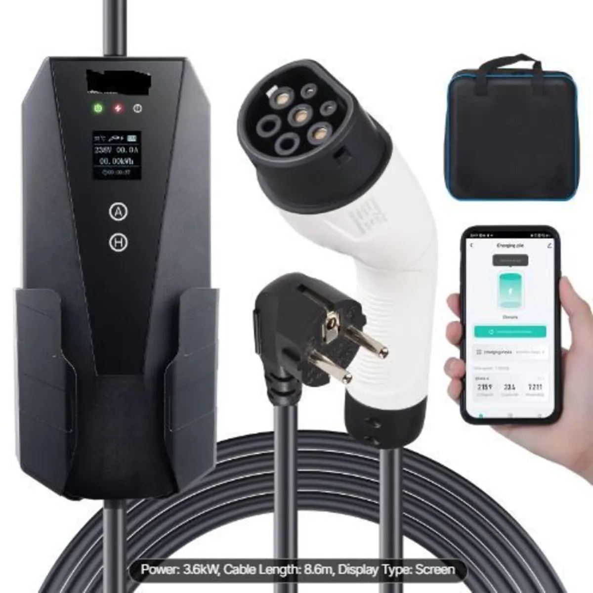 Portable EV Charger Type 2, 16A 3.7 kW - Image 4