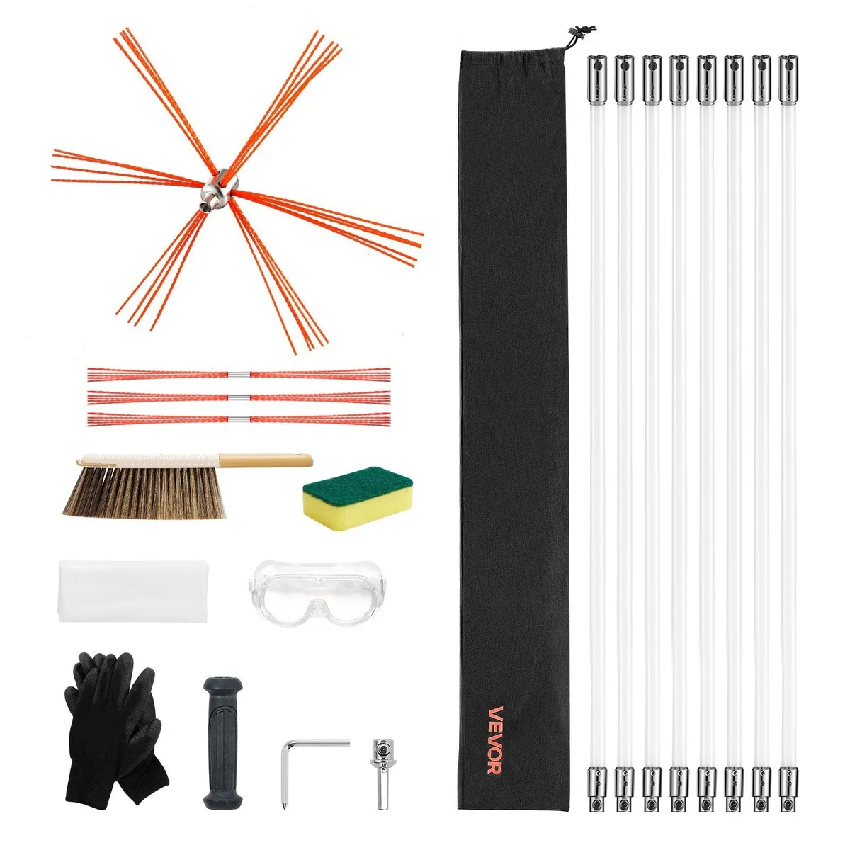 8m Chimney Sweep Brush Kit with Nylon Rods - Image 4