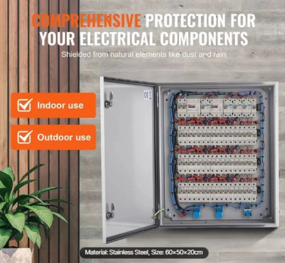 Steel Electrical Box, 60x50x20 cm - Image 1
