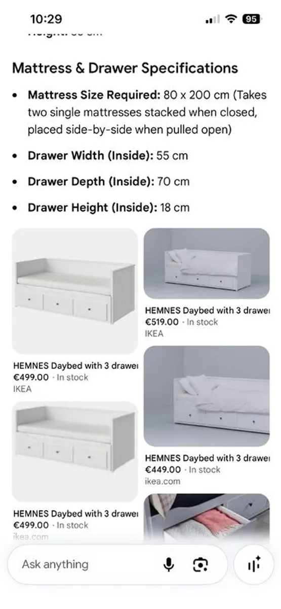 IKEA Hemnes day bed - Image 2