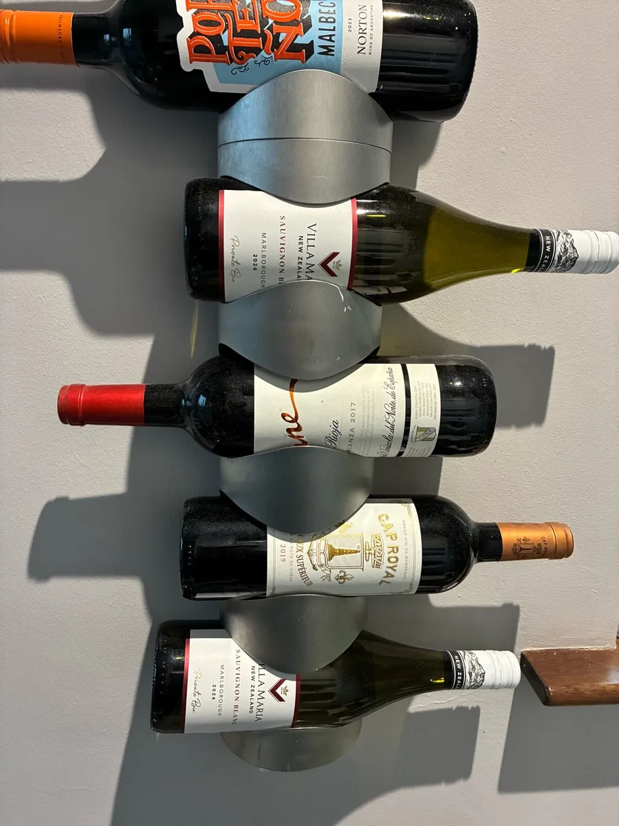 Chrome wall mounted wine rack - Image 2