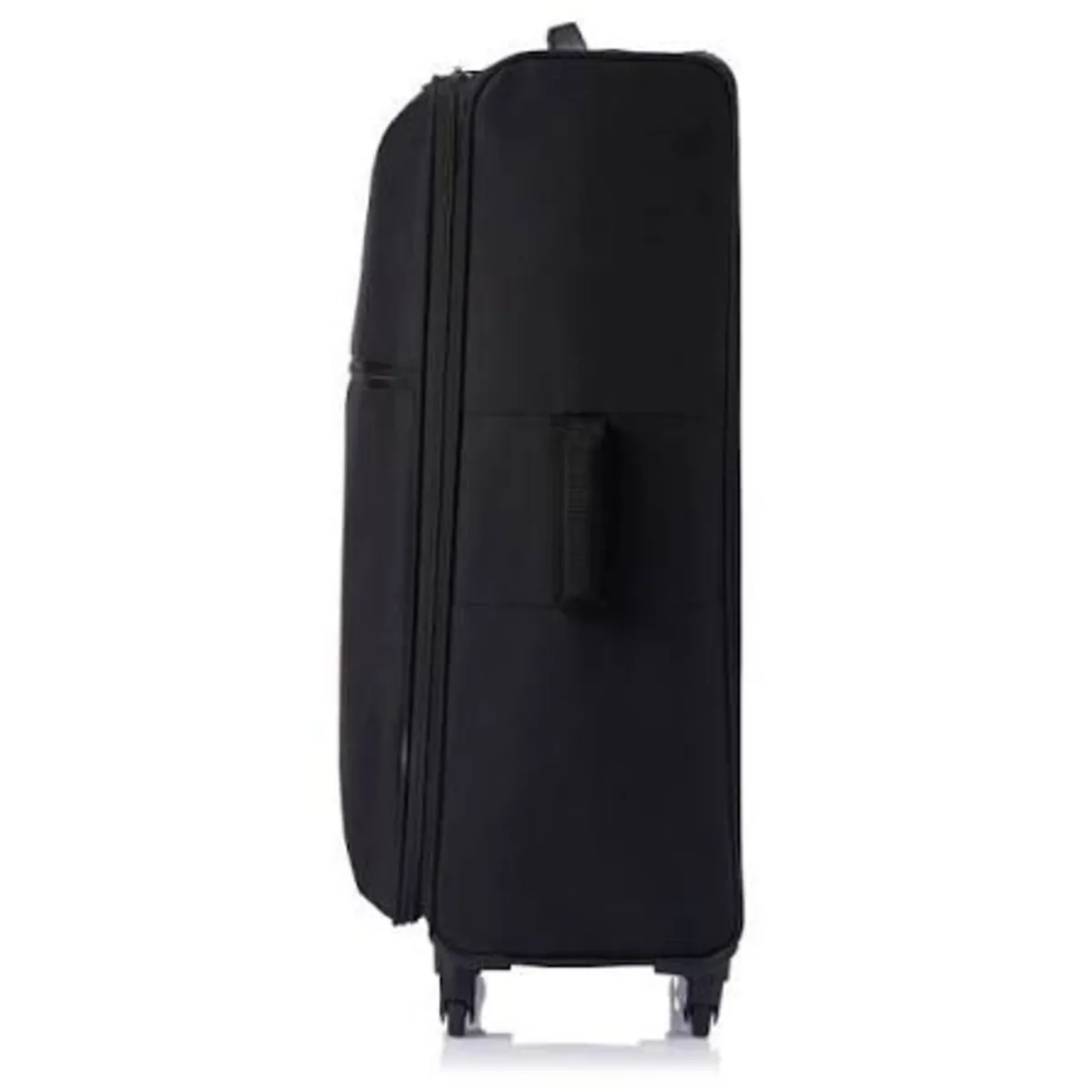 Huge Large XL Black Fabric Travel Trolley Suitcase - Image 1