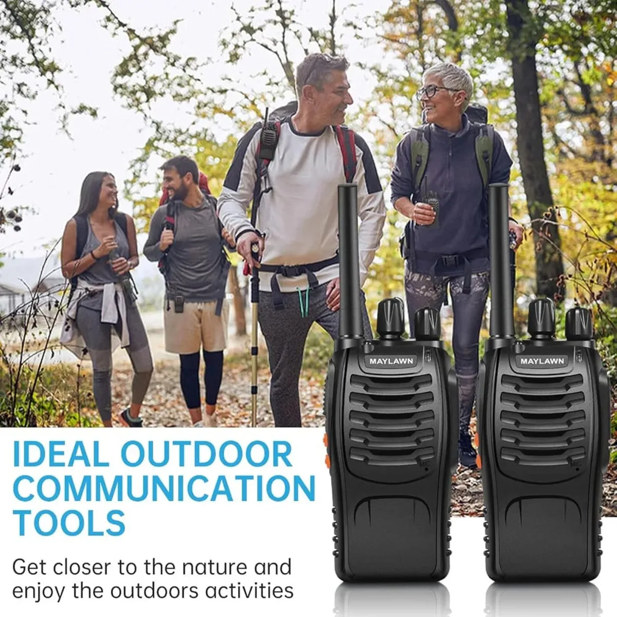 Walkie Talkies Long Range Pack of 2, Two Way Radio - Image 3