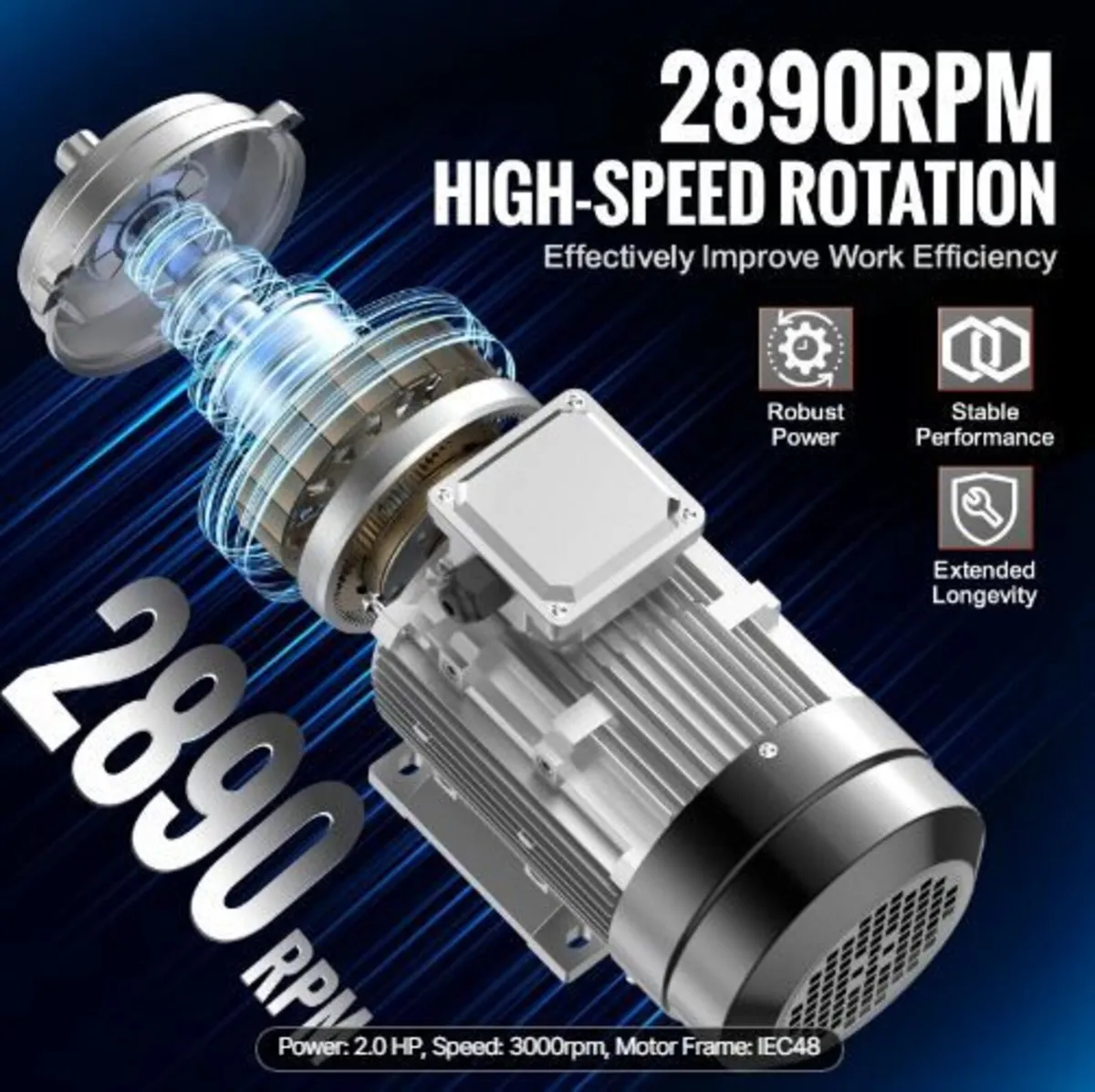 2.2KW Electric Motor 2890 rpm, AC 400V - Image 4