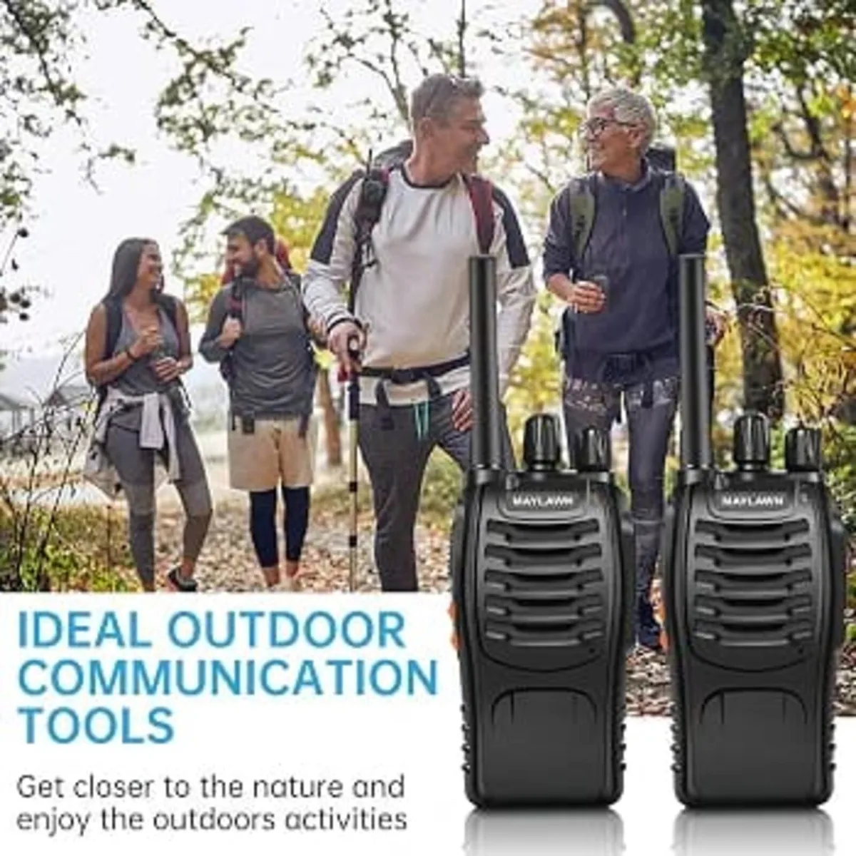 Walkie Talkies Pack of 4, Long Range Two Way Radio - Image 3