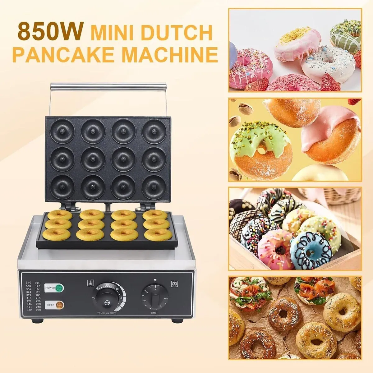 Commercial 12-Hole Electric Donut Maker - Image 2