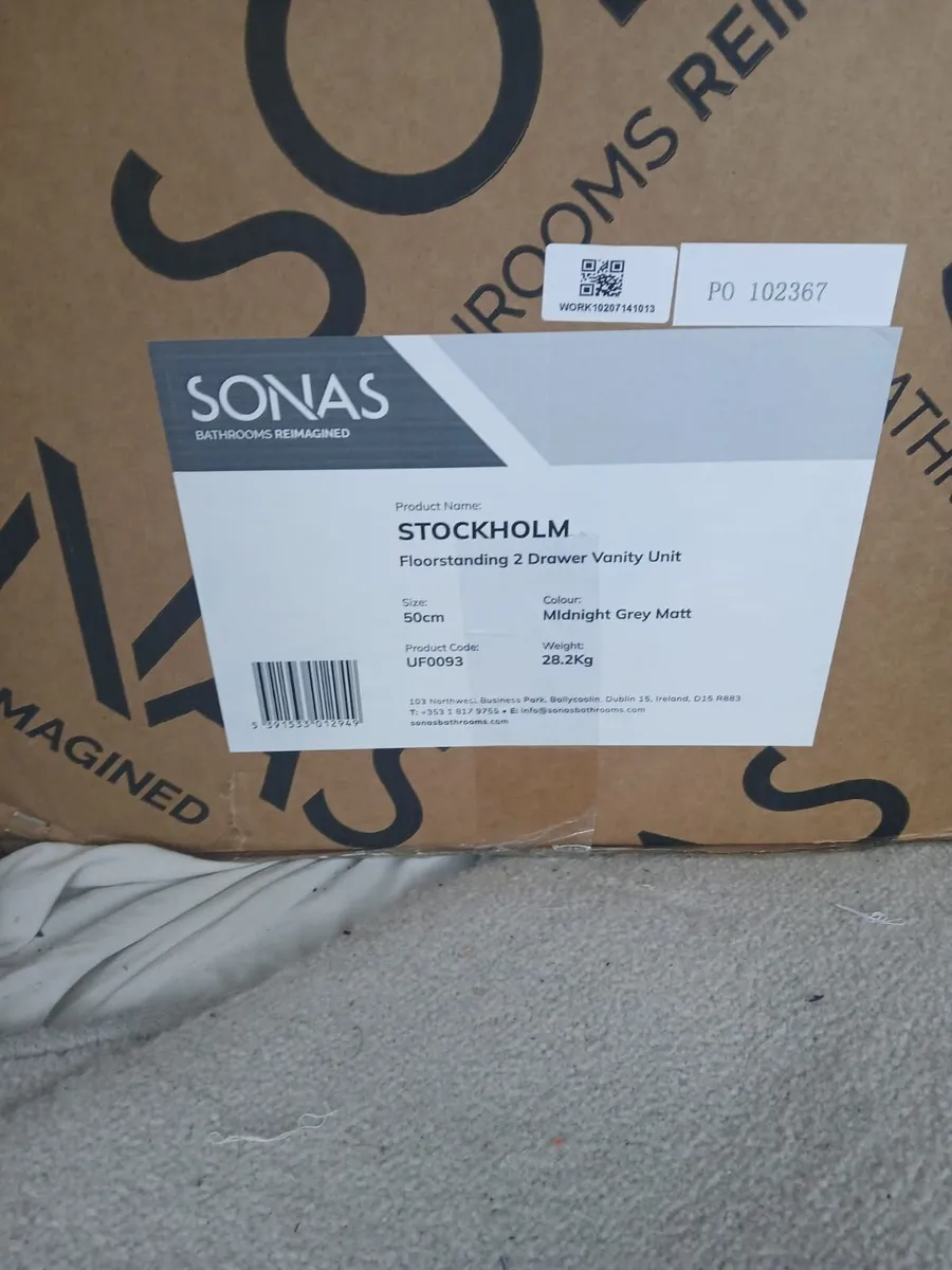 Sonas Stockholm 50 Floor Standing 2 Drawer Vanity - Image 2