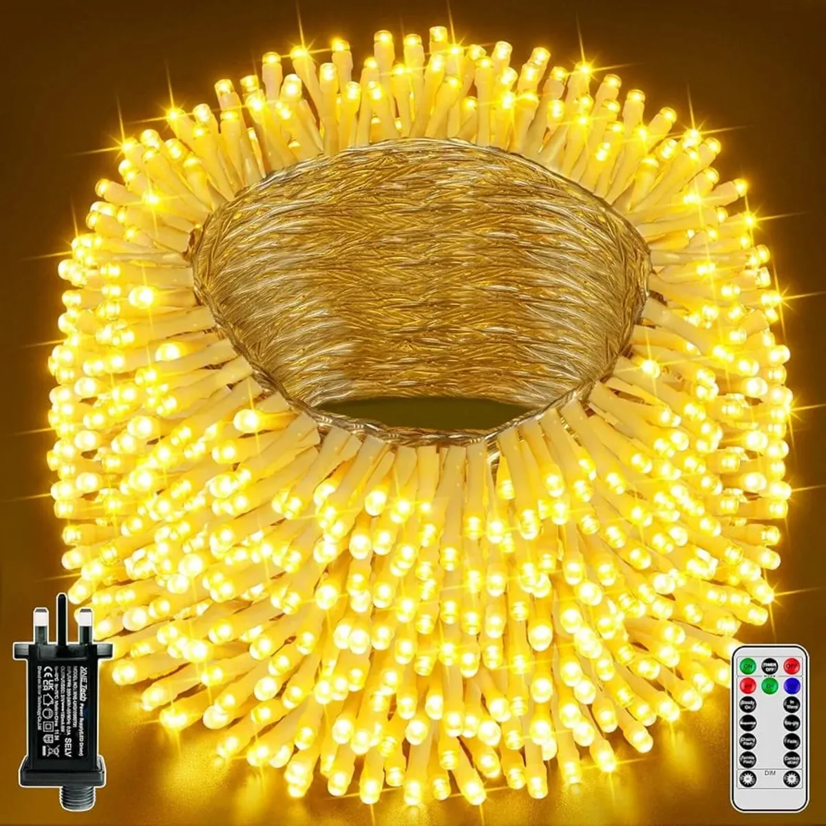 Fairy Lights Plug in, 60m 600 LEDs Fairy Lights Ma - Image 1