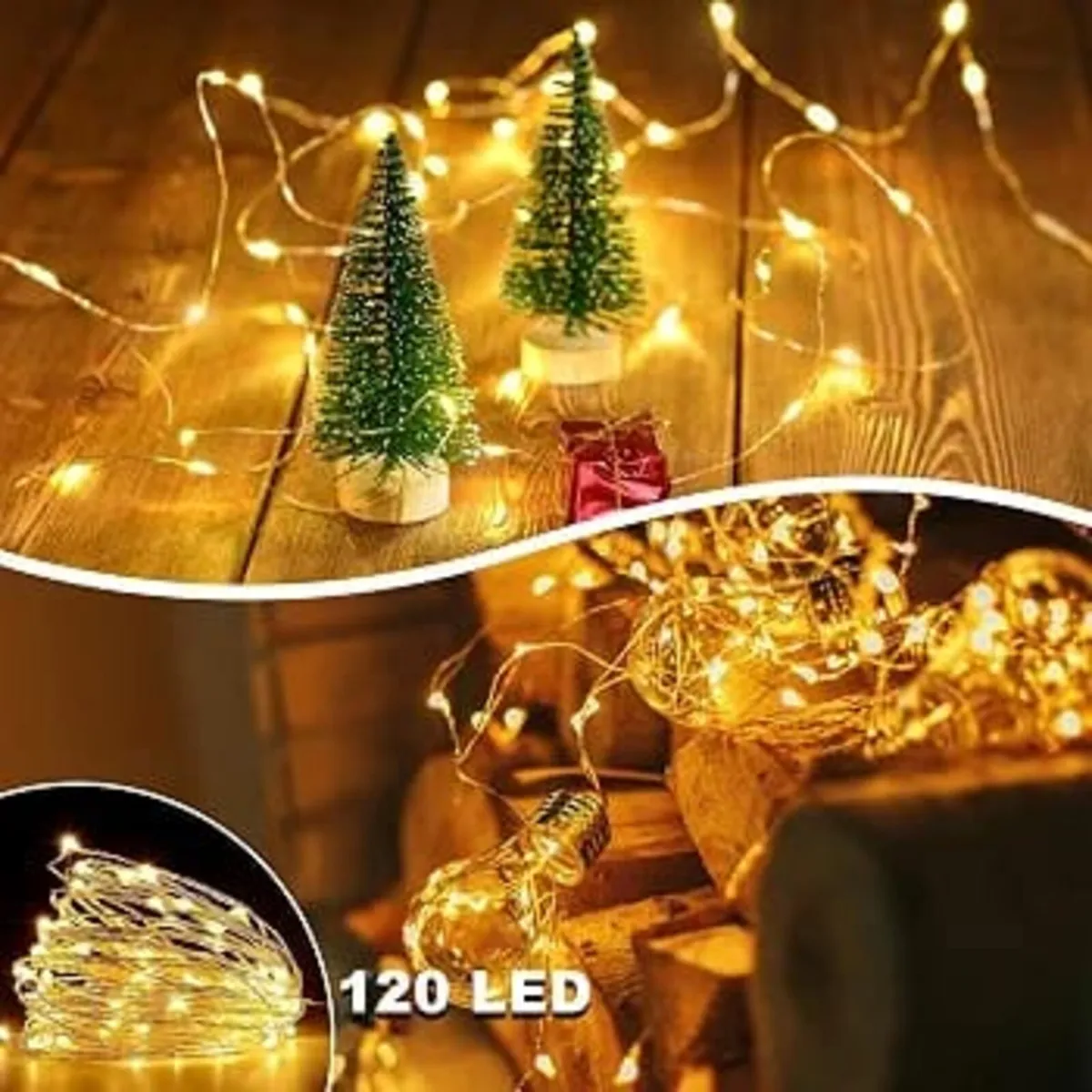 2 Pack Total 240LED/80FT Fairy Lights Battery Oper - Image 2