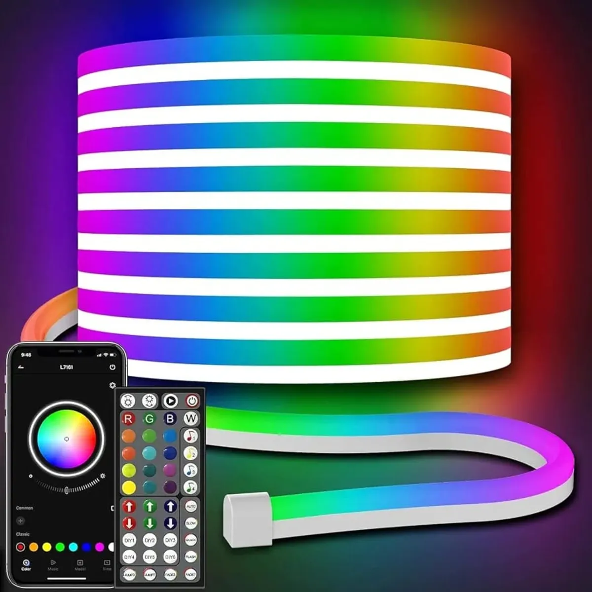 Led Neon Rope Lights 10m Flexible Waterproof Outdo - Image 1