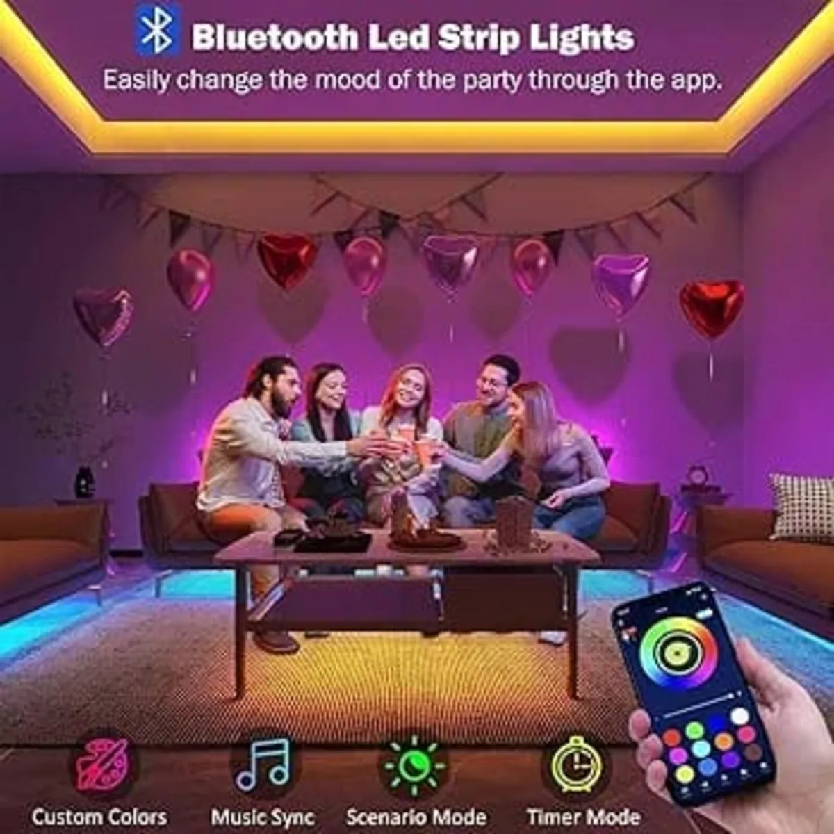 Led Strip Lights 30M(2 Rolls of 15M) with Music Sy - Image 4