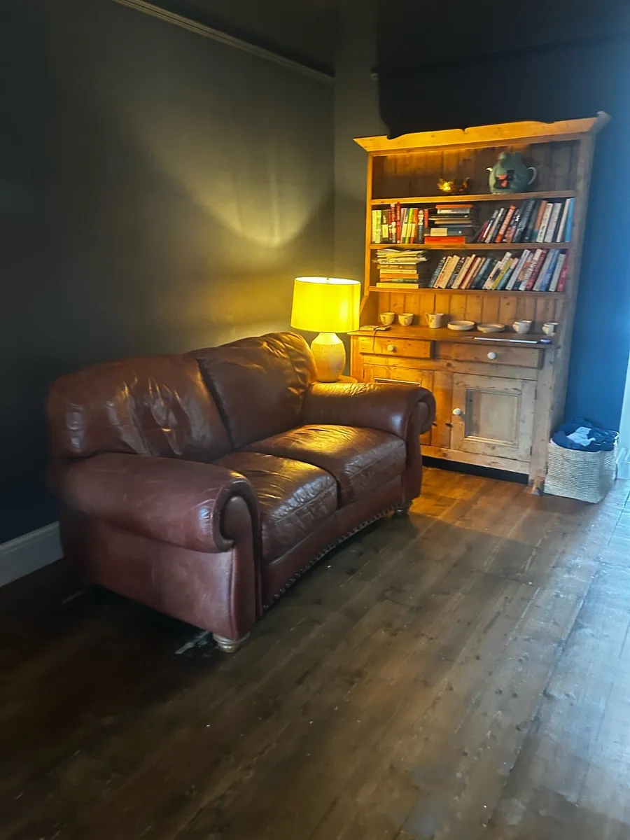 Natuzzi vintage leather sofa - Image 1
