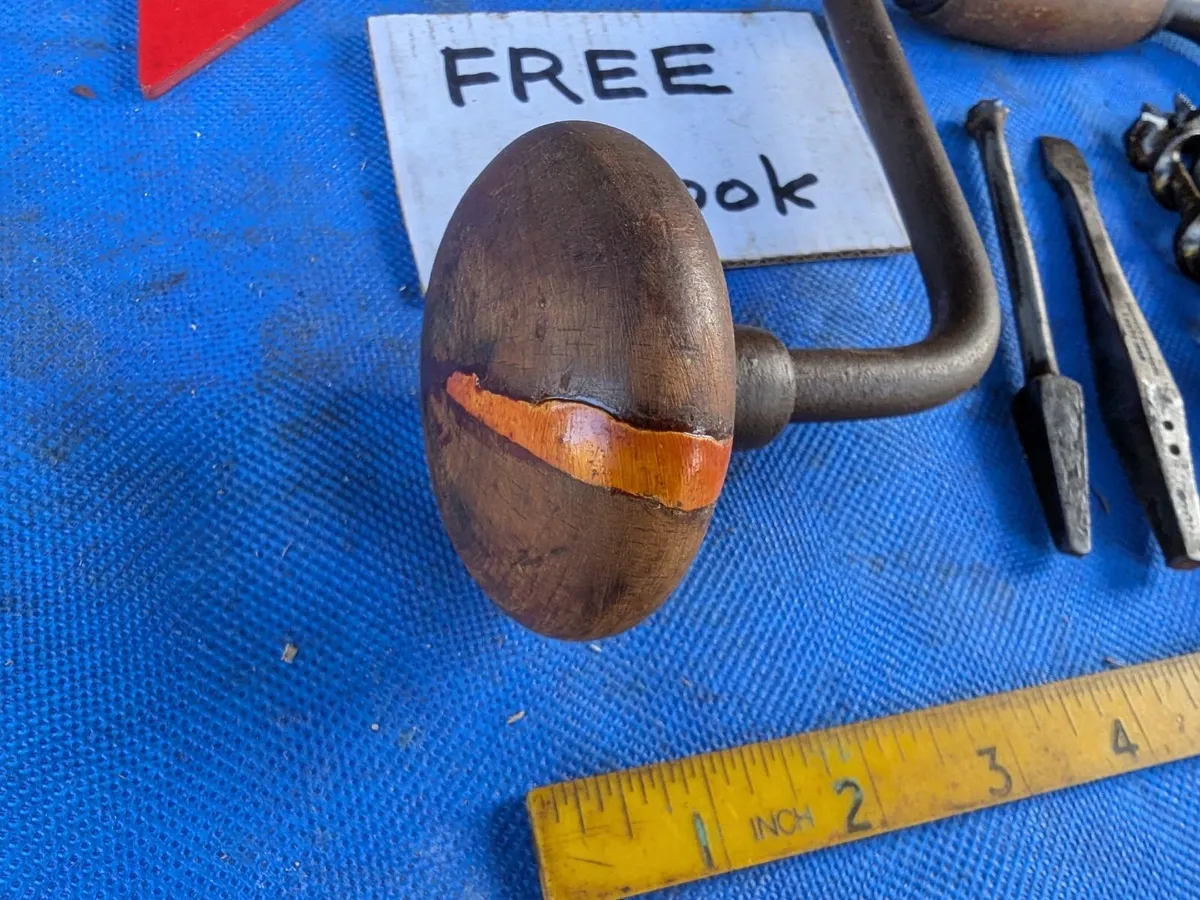 Antique  Carpenters Brace & Bits - Image 4