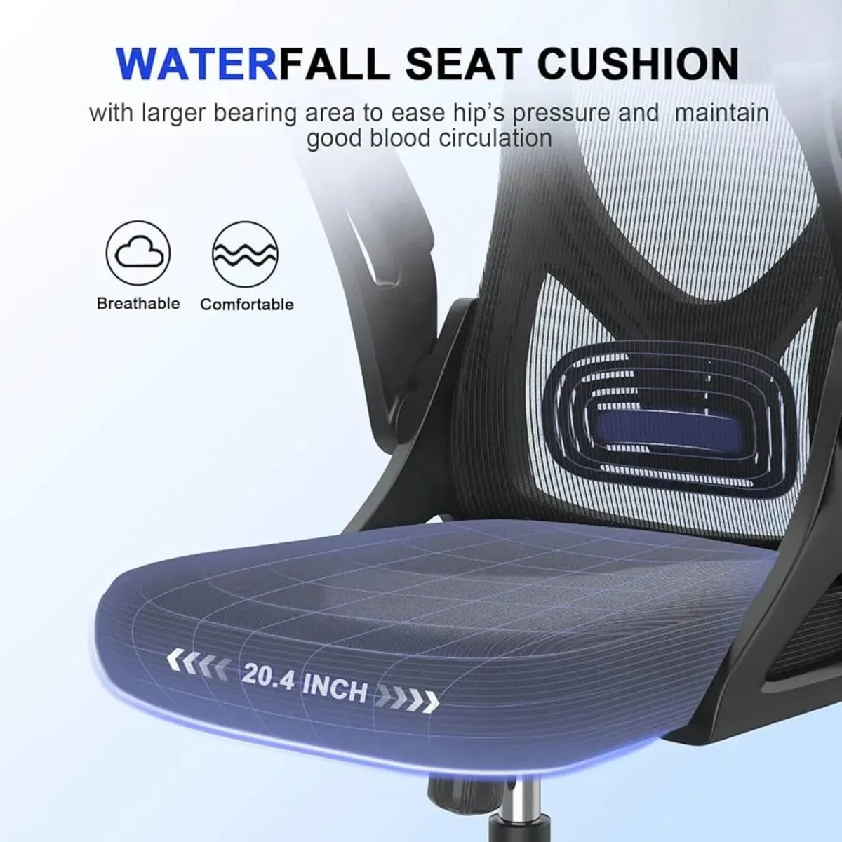 Office Chair - Ergonomic Desk Chair with Lumbar Su - Image 4