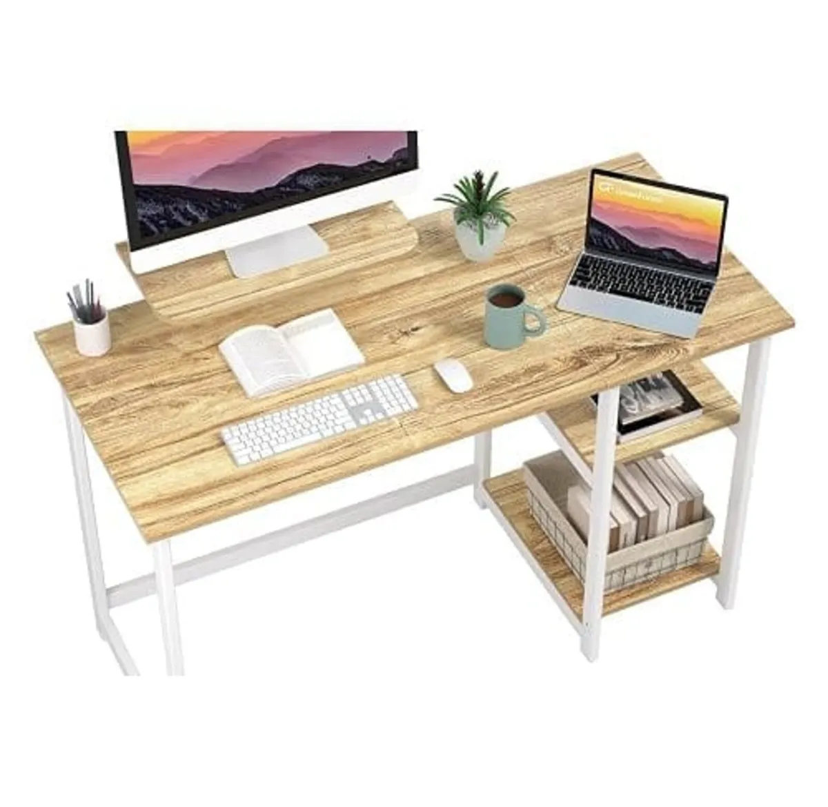 Office Desk 100cm with Monitor Stand, Oak
Study Co - Image 3