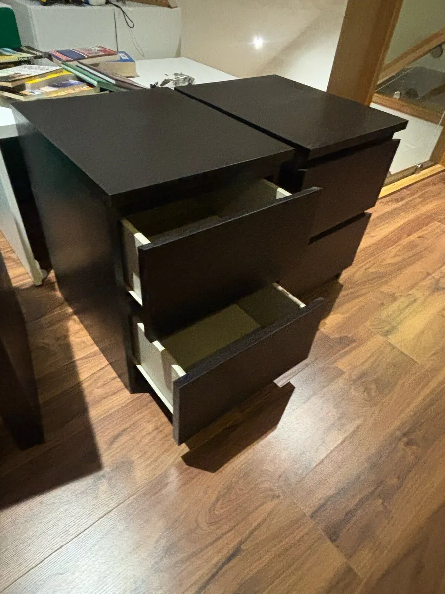 IKEA king size bed, 2 lockers and sideboard - Image 2