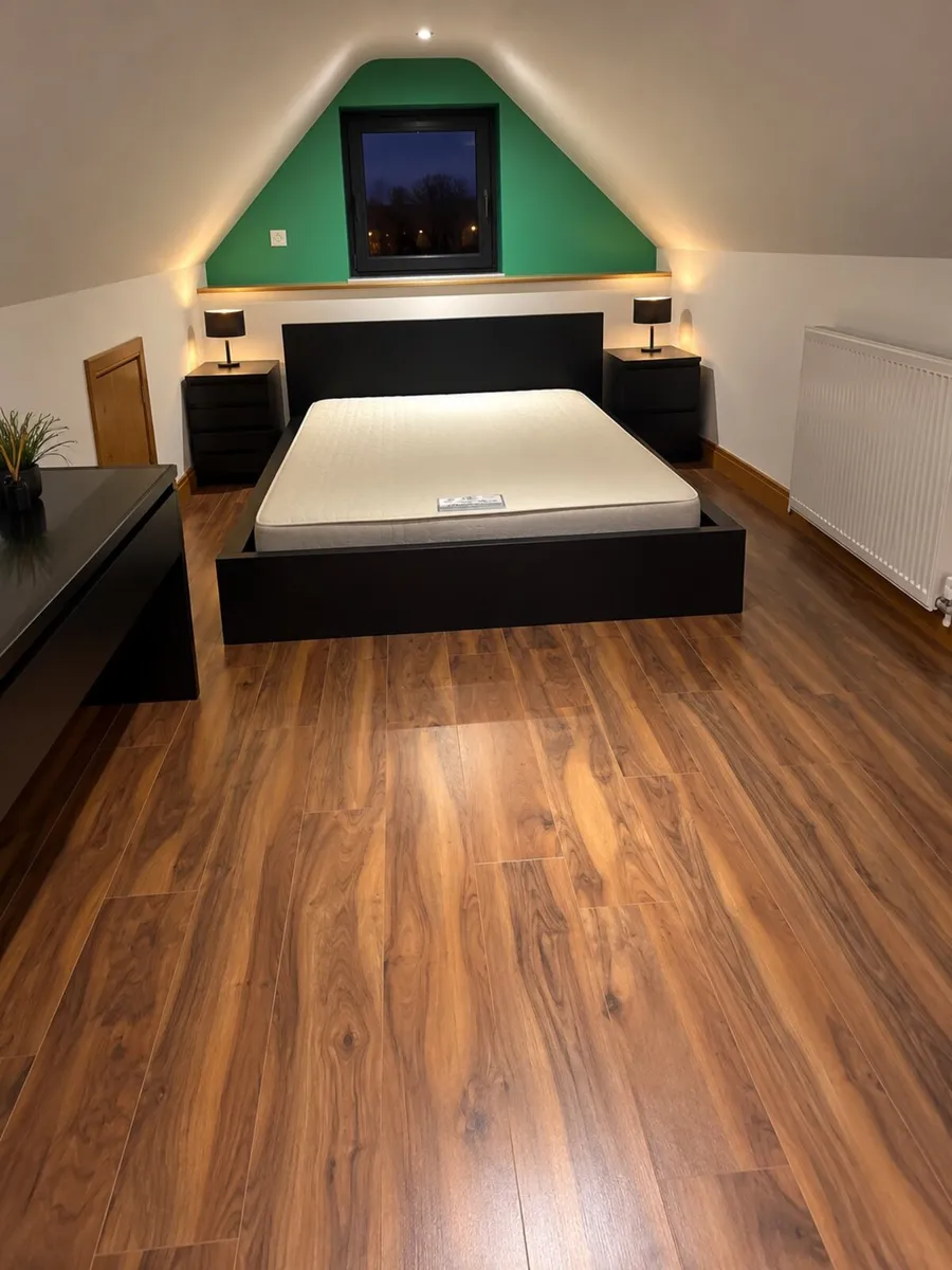 IKEA king size bed, 2 lockers and sideboard - Image 1