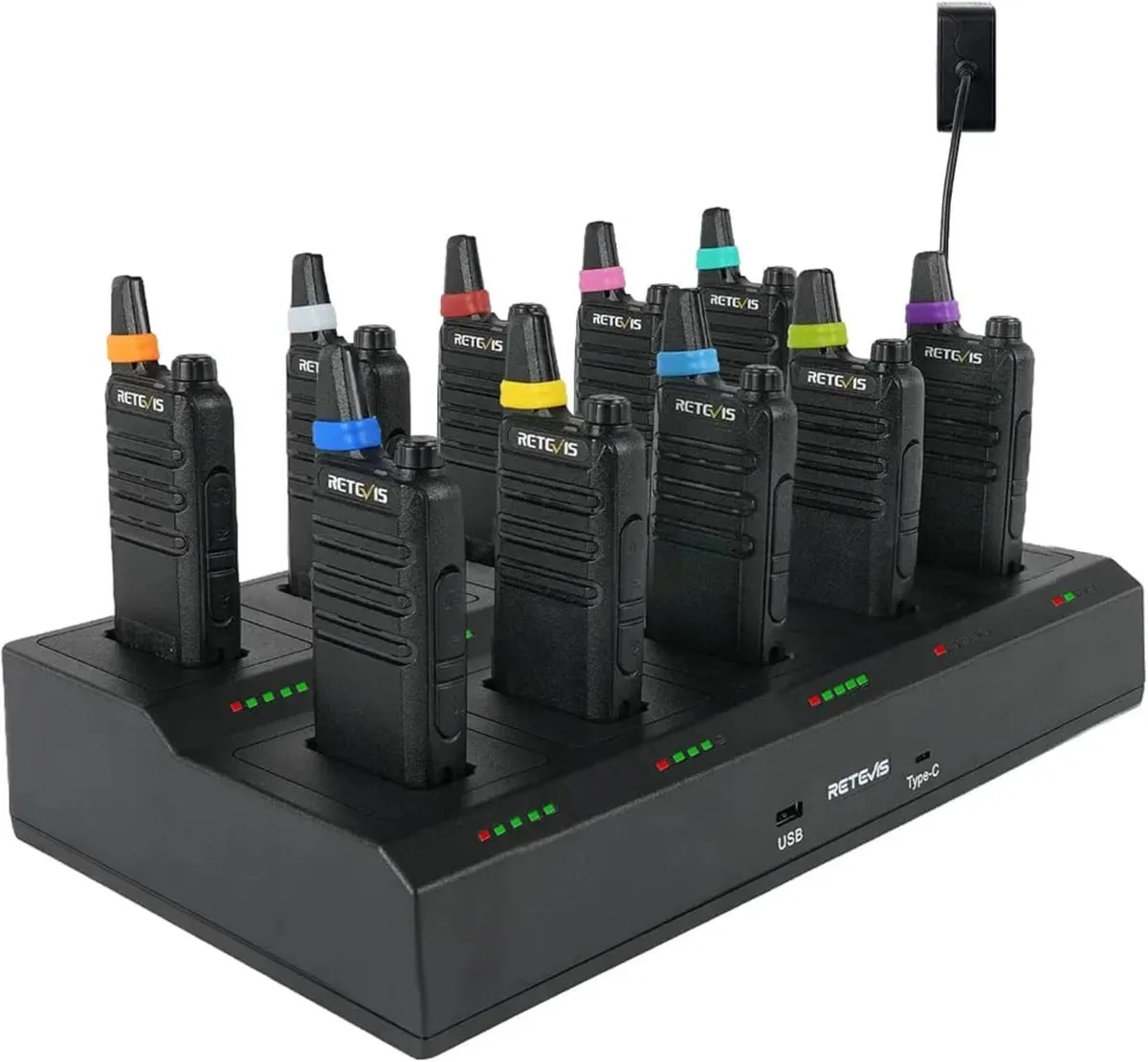 RT622 Walkie Talkie, PMR446 2 Way Radio with 10 Wa - Image 1