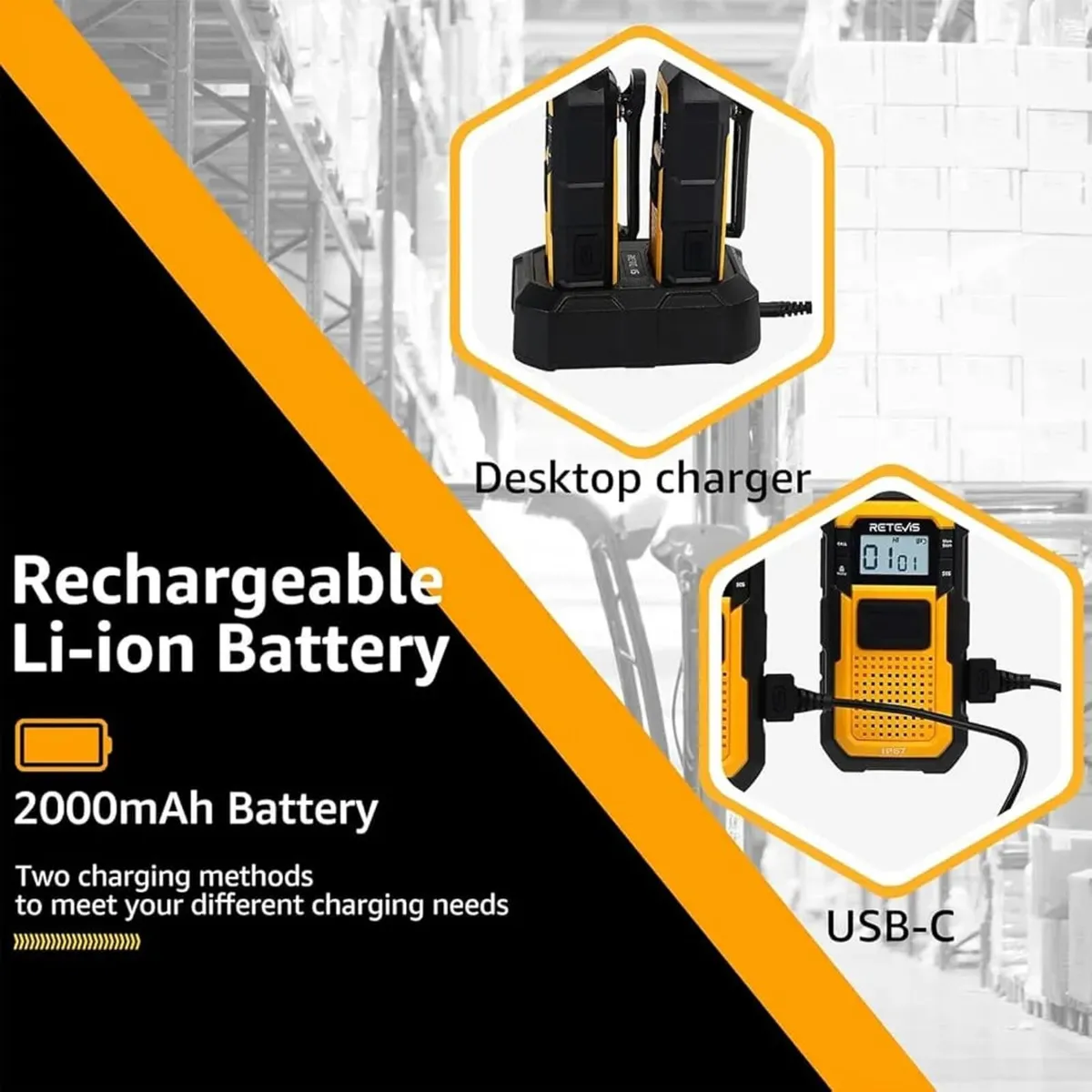 RB648 Walkie Talkies Long Range, Walkie Talkies Sc - Image 4