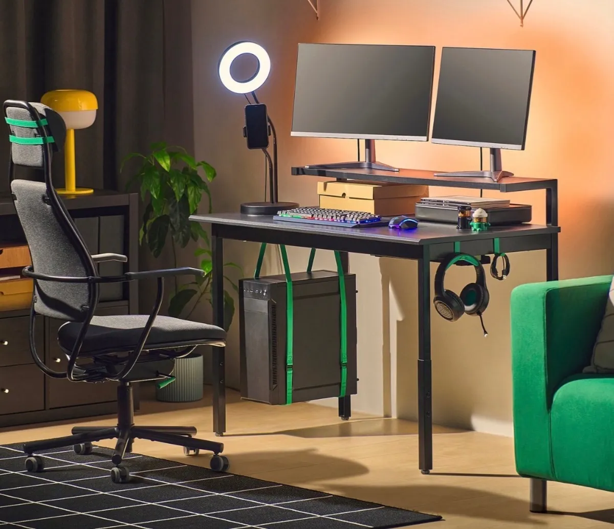 UTVISNING gaming/raised monitor work desk 120x60 - Image 2