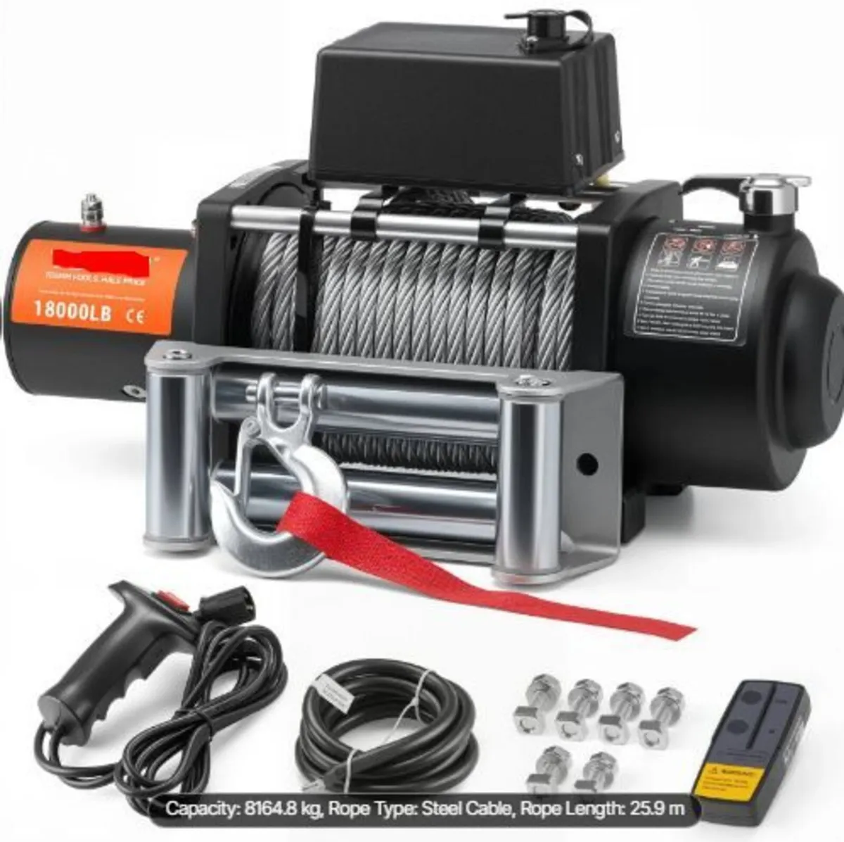 Electric Winch Truck 8,164.7 kg Steel Cable IP65 - Image 3