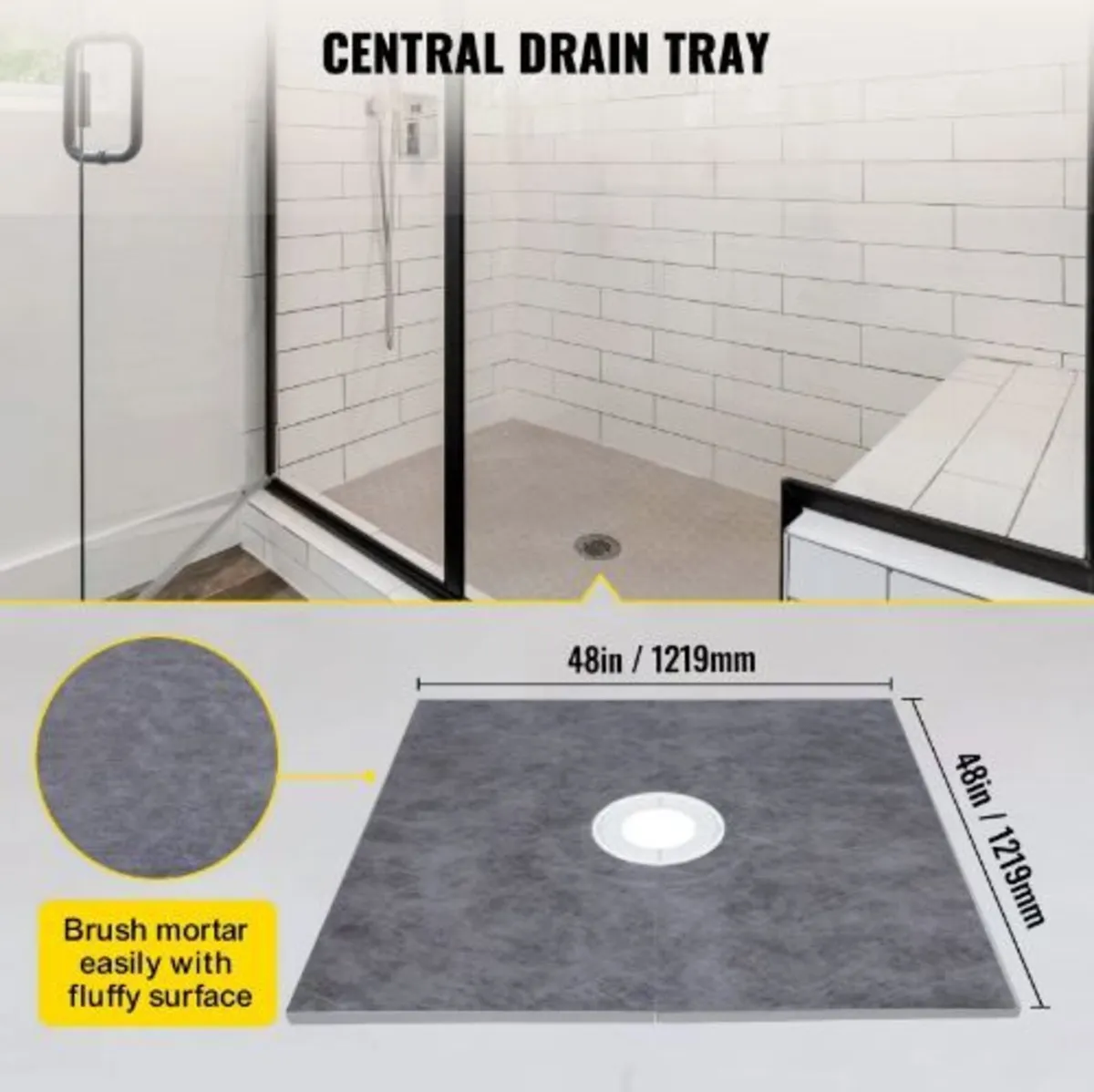 Shower Curb Kit, 121.9 x 121.9 cm - Image 3
