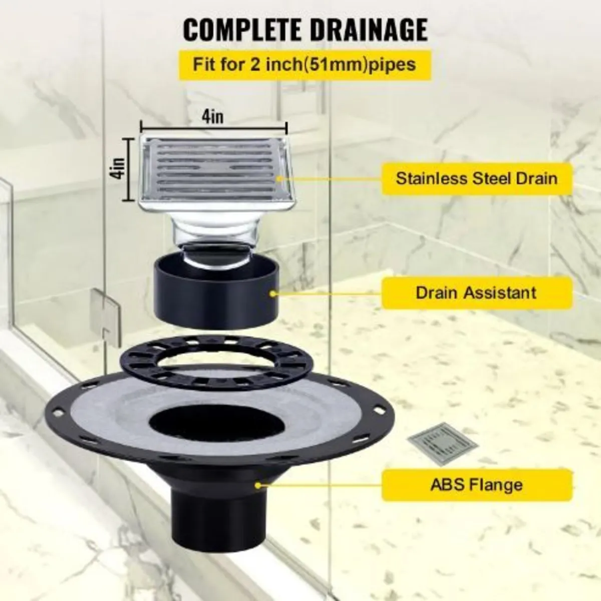 Shower Curb Kit, 121.9 x 121.9 cm - Image 2