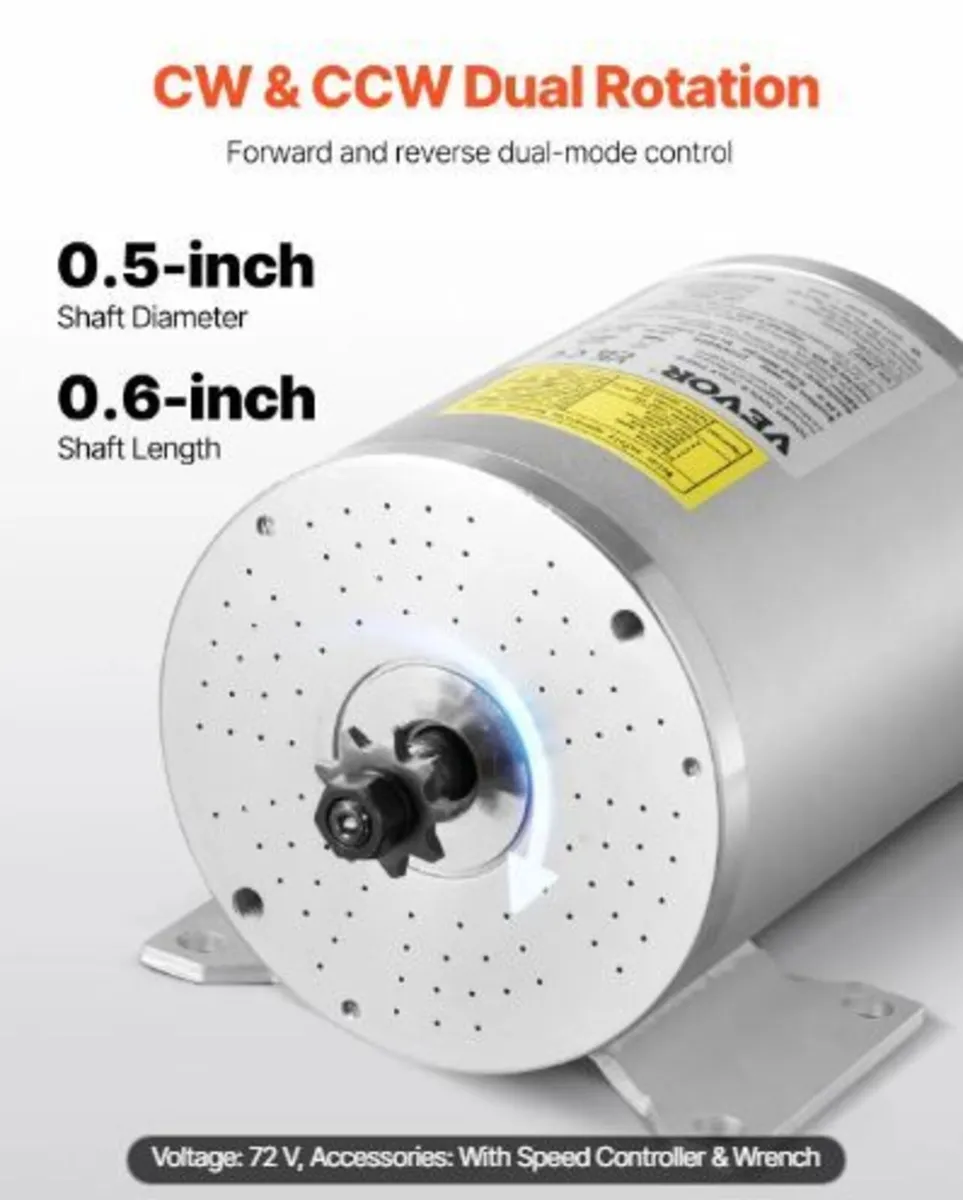 3000W Electric Brushless DC Motor Kit - Image 2