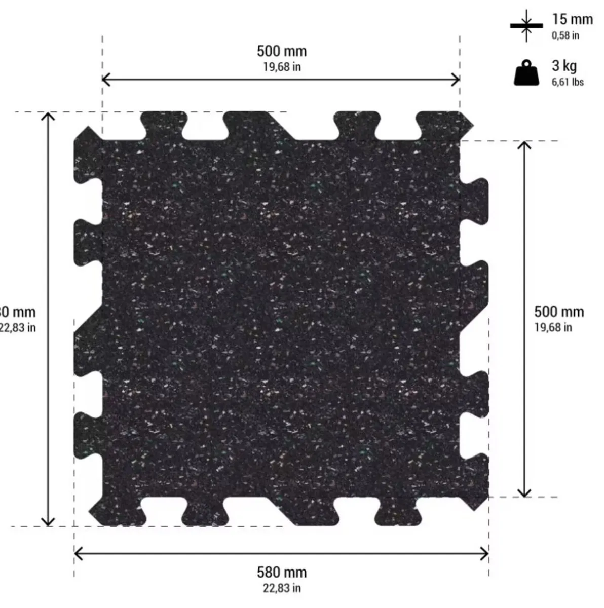 Modular weight training mat (Decathlon) - Image 3
